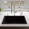 Alfi Brand Black Matte 30" x 18" Fireclay Undermount / Drop In Fireclay Kitchen Sink AB3018UD-BM - alternate 5